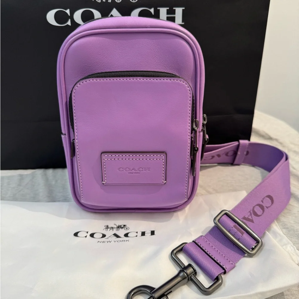 Coach lilac sling bag with gunmetal hardware - Picture 2 of 15